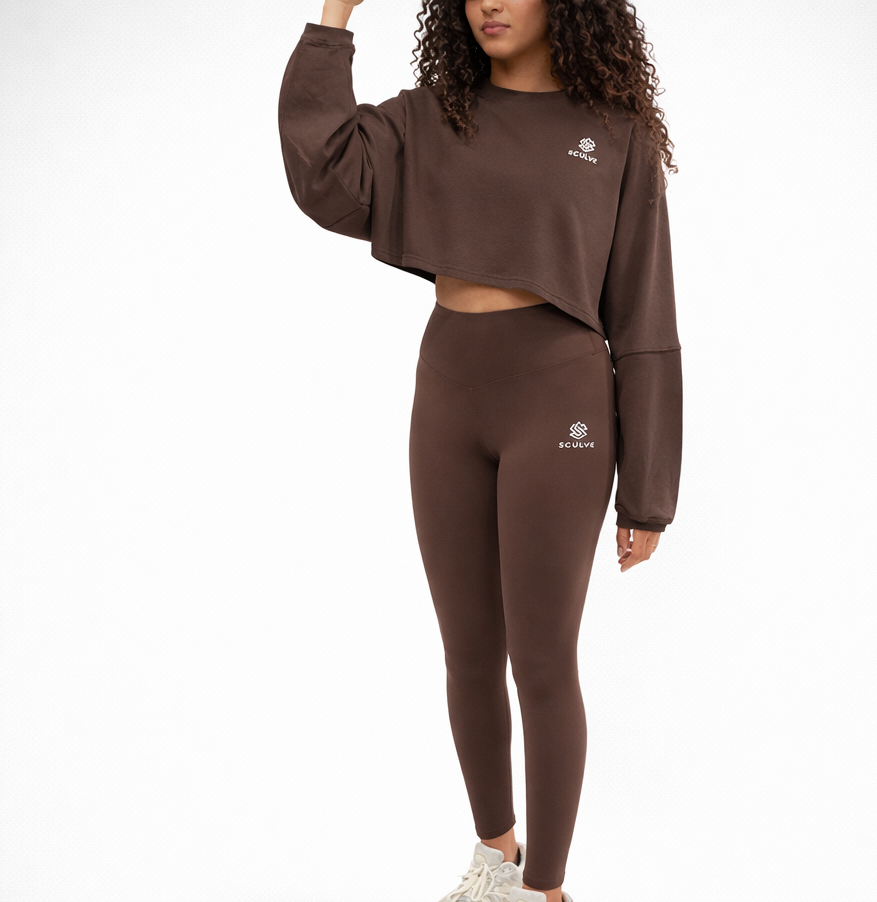 Sculve V-Contour Brown Leggings