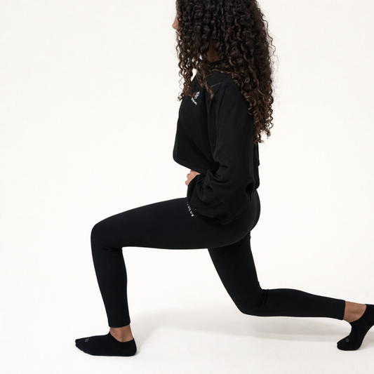 Cropped Oversized Cotton Black T-shirt