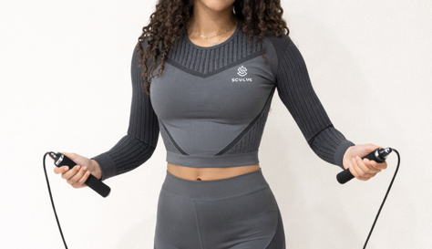 Sculve Apex Seamless Gray Top