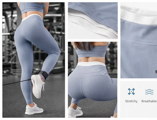 Bare Form Blue Leggings