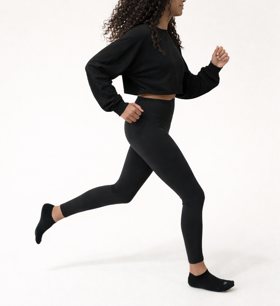 Cropped Oversized Cotton Black T-shirt