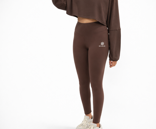 Sculve V-Contour Brown Leggings
